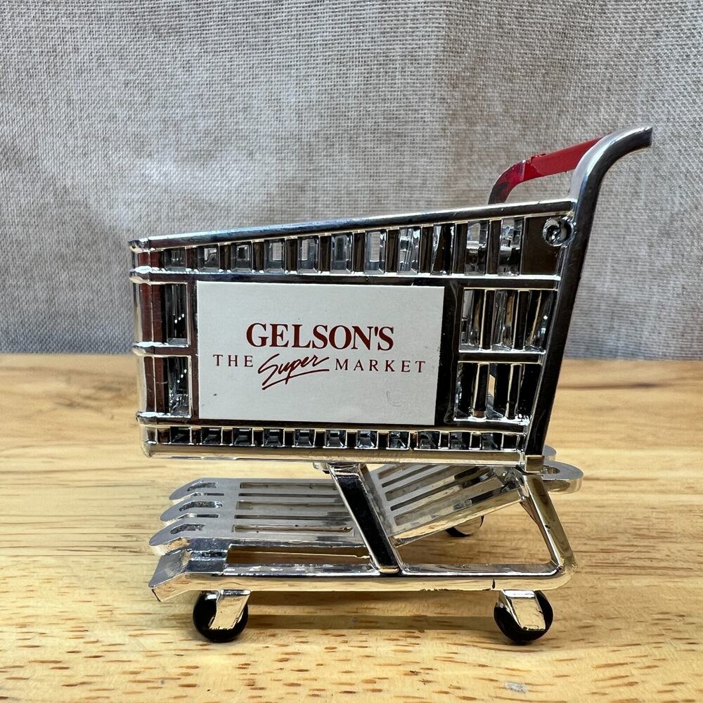 Vintage Gelson Dollhouse Miniature Shopping Cart Refrigerator Magnet